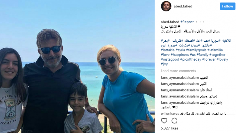 عابد فهد في سوريا بصحبة عائلته بعد غياب سنوات